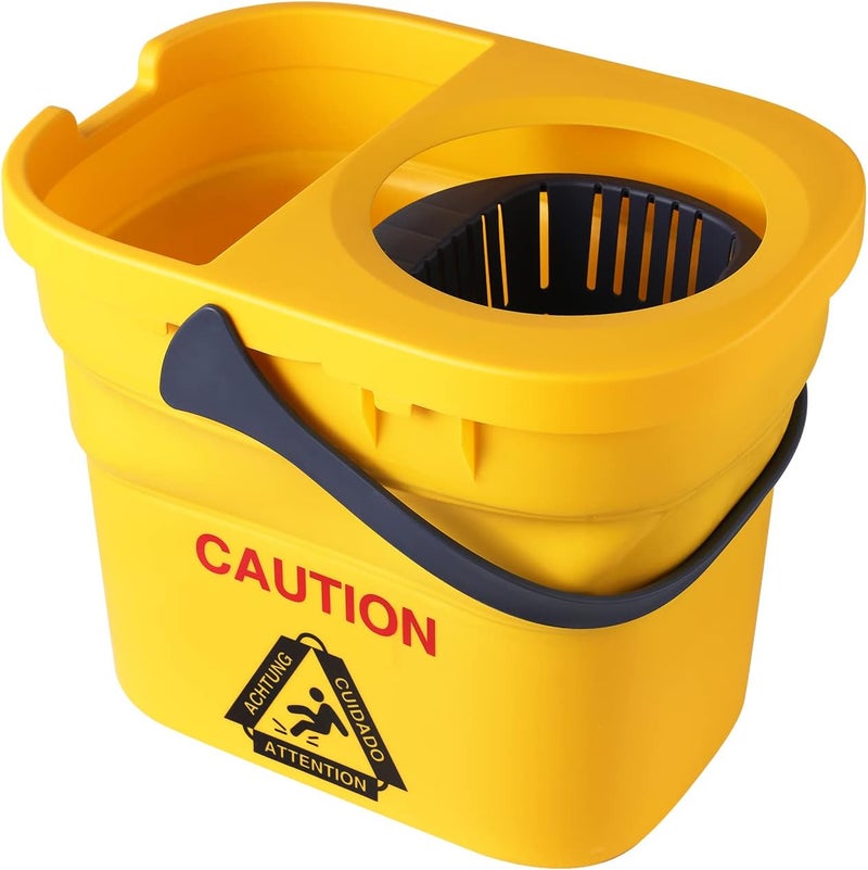 YOCADA Commercial Mop Bucket with Wringer Portable Collapsible Plastic Mop Bucket Cleaning Washing Bucket for Cotton Mop - Image 1